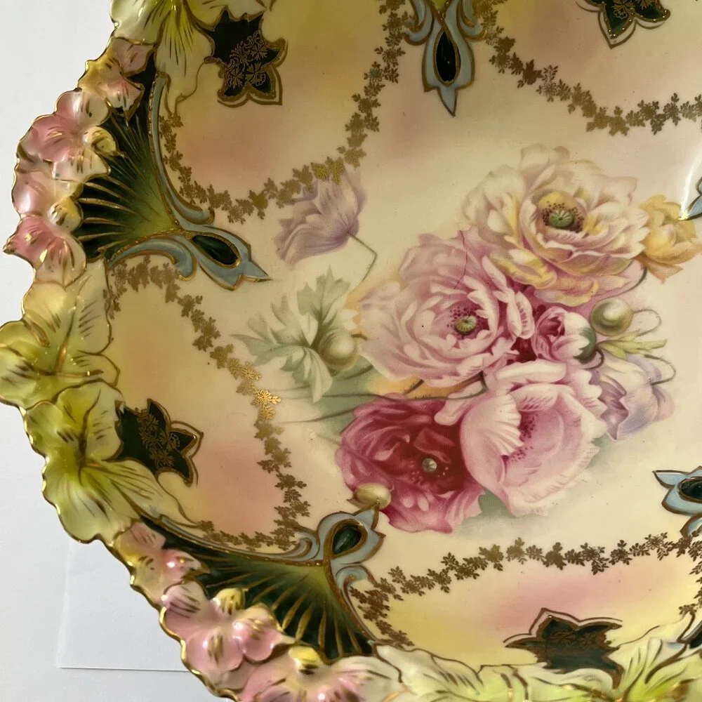 Rare antique R.S. Prussian porcelain serving bowl - Picture 6 of 10